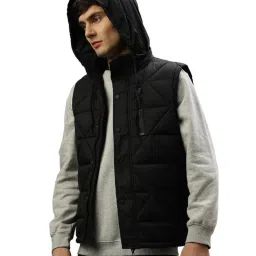 Antony Morato Black Slim Fit Quilted Gilet image 3