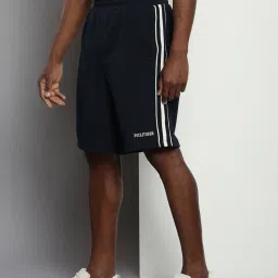 Tommy Hilfiger Navy Regular Fit Striped Shorts image 3