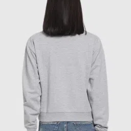 Bewakoof Women's Grey Mickey Graphic Printed Sweatshirt image 2