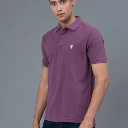 Red Tape Dark Purple Regular Fit Polo T-Shirt image 3