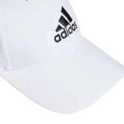 adidas White 100% Cotton Baseball Cap (OSFY) image 3