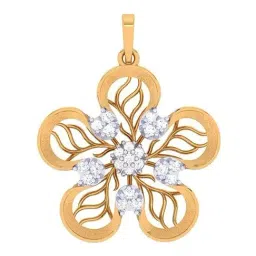 P.C. Chandra Jewellers 22k Yellow Gold Floral Pattern Pendant-picture-16