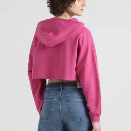 Only Pink Graphic Print Hoodie image 3