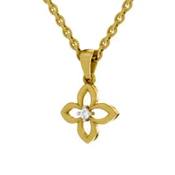 SPARQ Lab Grown Diamond 925 Sterling Silver Yellow Gold Necklace for Women image 2