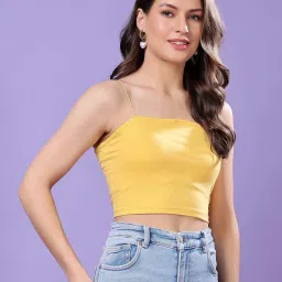 Cation Yellow Plain Tube Top image 3