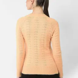 Crimsoune Club Orange Self Pattern Sweater image 2