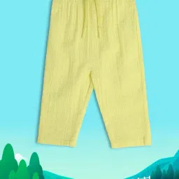 MINIKLUB Kids Yellow Solid Pants image 1