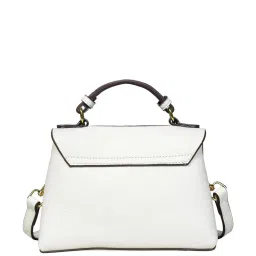 PELLE LUXUR Grey Solid Small Sling Handbag image 3