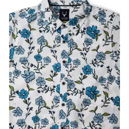 Allen Solly Junior White Floral Print Full Sleeves Shirt image 3