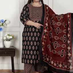 Swasti Women Printed Pure Cotton Kurta Sets With Dupatta-picture-29