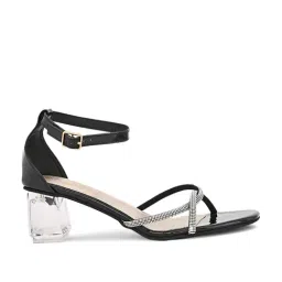 Pelle Albero Women's Black Ankle Strap Sandals image 2