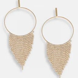 Sohi Gold Plated Designer Stone Party Drop Earrings image 3