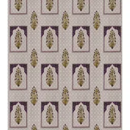 INDRA'S White & Brown Ethnic Motifs 160 TC King Bedsheet with 2 Pillow Covers image 4