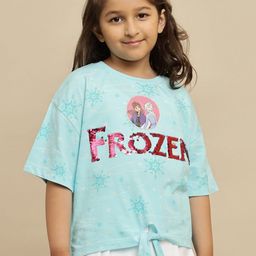 Kids Ville Girls Floral Printed Round Neck Cotton Oversized T-Shirt-picture-38