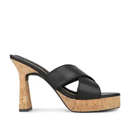 Inc.5 Women's Black Cross Strap Sandals image 3