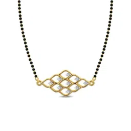Kisna Diamond & Gold Jewellery 14k Gold & Diamond Anaka Mangalsutra for Women-image-73