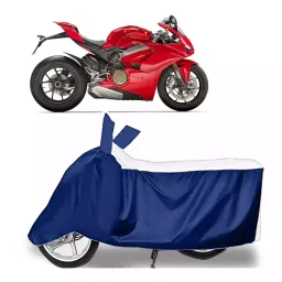 Auto Pearl Bike Cover for Ducati Panigale (White & Blue)-picture-12