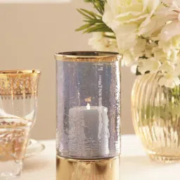 Pure Home and Living Blue Aluminium Hammered Votive With Base-picture-11