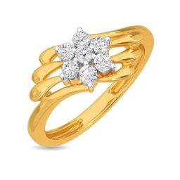 Kisna Diamond & Gold Jewellery Ritchie 14k (585) Diamond & Gold Ring For Women-picture-5