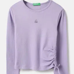United Colors of Benetton Girls Purple Textured Top-picture-27