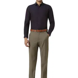 Peter England Purple Slim Fit Shirts image 5