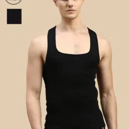 Zoiro Black Regular Fit Vest - Pack Of 2-picture-11