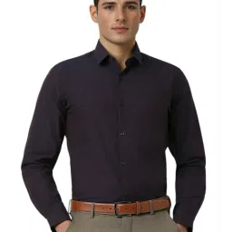 Peter England Purple Slim Fit Shirts-image-79