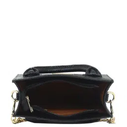 Spice Art Black Textured Small Handbag image 4