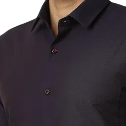 Peter England Purple Slim Fit Shirts image 4