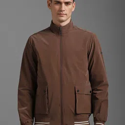 Louis Philippe Sport Mock Collar Open Front Cotton Jacket-picture-32