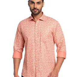 Park Avenue Orange Cotton Slim Fit Printed Shirt-picture-36