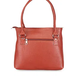 GENWAYNE Brown Solid Leather Handheld Bag image 2