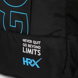 HRX by Hrithik Roshan Unisex Black Typography Backpack image 5