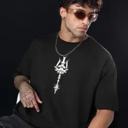 The Souled Store Black Cotton Graphic T-Shirt-picture-22