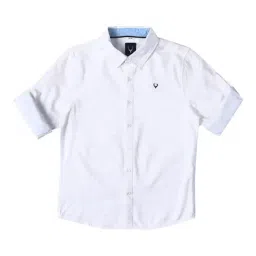 Allen Solly Junior White Solid Full Sleeves Shirt-picture-41
