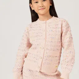 One Friday Girls Peach Regular Fit Cardigan-picture-16