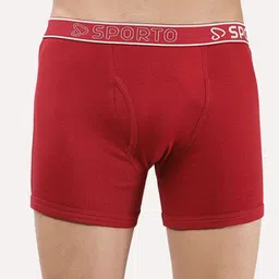 Sporto by Macho Men Pack Of 4 Soft & Comfortable Trunks-Sprto_M1030-A1-Olv1-Prt1-R1-S image 5