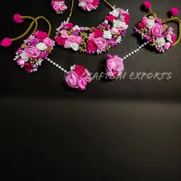 craftsai exports Women Pink Jewellery Set-picture-14