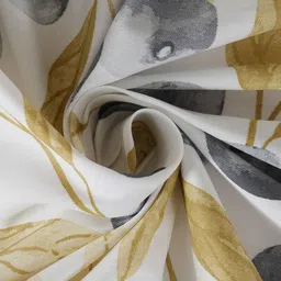 MASPAR White & Yellow Floral Printed Cotton 200 TC Double Bedsheet Set 2.75 x 2.24 m image 5