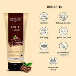 L'AVENOUR Coffee Scrub for Face & Body With Shea Butter & Almond Oil - 100 g Each image 3