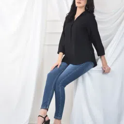 Crimsoune Club Jet Black Lyocell Top image 5