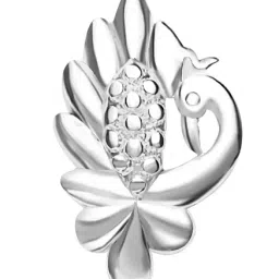 Taraash Peacock 92.5 Sterling Silver Pendant with Chain-image-24