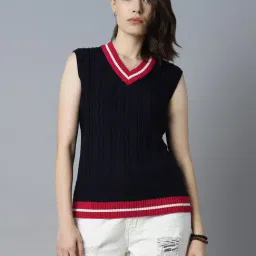 High Star Navy Textured Sweater-image-6