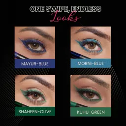 Parul Garg Beauty Bold Define Kajal Smudge-Proof, Long-Lasting (Vibrant Blues & Greens, Pack Of 4) image 3
