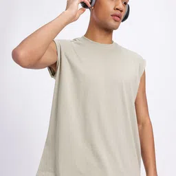 glitchez Sleeveless Oversized Fit T-shirt-image-2