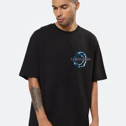 Mad Over Print Men Graphic Printed Round Neck Cotton Oversized T-shirt image 1