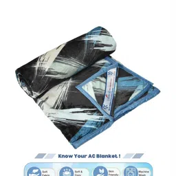 FABINALIV Black & Green Woollen AC Room 233 GSM Double Bed Blanket image 4