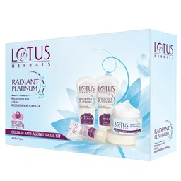 Lotus Herbals Radiant Platinum Cellular Anti Ageing Facial Kit 5 in 1 - 170 g-image-22