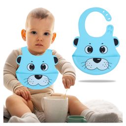 Bembika Adjustable Feeding Bib Apron for Baby Feeding - Aqua Blue-picture-6