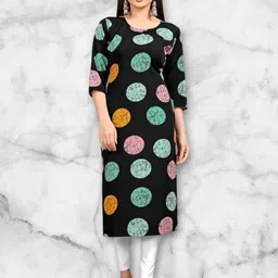 MANTRA DESIGNER Women Black Crepe Kurtas-picture-18